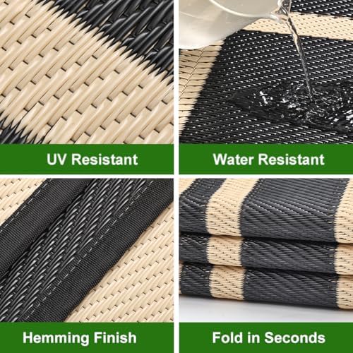 RURALITY Outdoor Rugs 8x10 Waterproof - Image 4