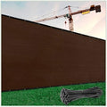 Colour Tree 6' x 6' Brown Fence Privacy Screen, 90% Blockage Windscreen by ColourTree