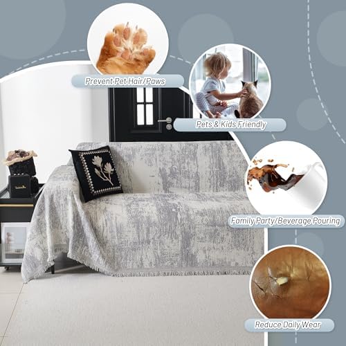 MYSKY HOME Sectional Couch Cover Sofa Covers - Image 3