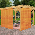Outdoor Sheer Curtains for Patio Waterproof, 2 Panels Rod Pocket Indoor/Outdoor by Awnmeow