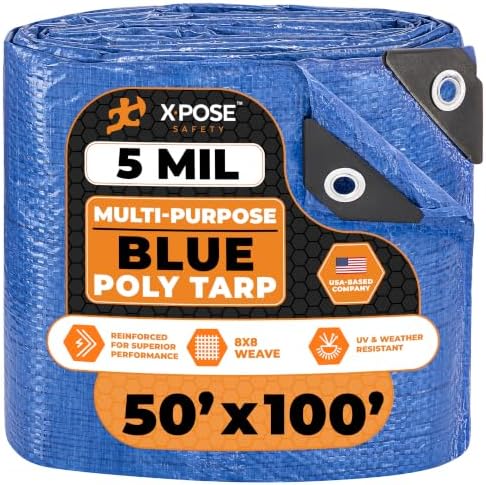 Better Blue Poly Tarp 50' x 100' by XposeSafety