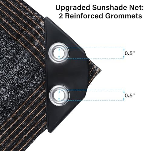 winemana 40% Black Shade Cloth, 6.6 x 10 FT Garden Mesh Tarp - Image 2