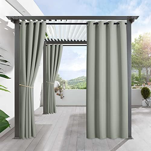 RYB HOME Outdoor Curtains for Patio Waterproof Privacy Thermal Insulated by RYBHOME