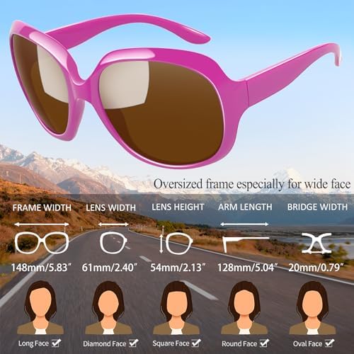 Joopin Oversized Sunglasses Womens Trendy Polarized Large Driving Sun Glasses - Image 5