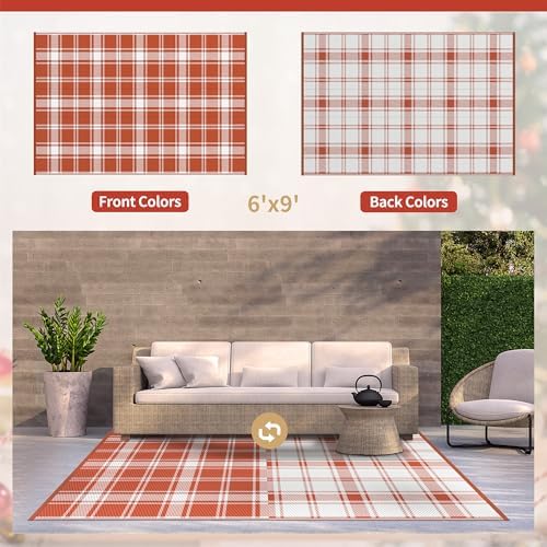 GENIMO Fall Decor Outdoor Rug, Plastic Rugs - Image 2