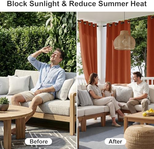 RYB HOME Extra Wide Outdoor Curtains - Image 2