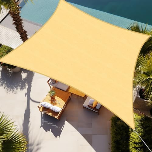 Shade&Beyond 16'X20' Sun Shade Sail Sand Rectangle by ShadeBeyond