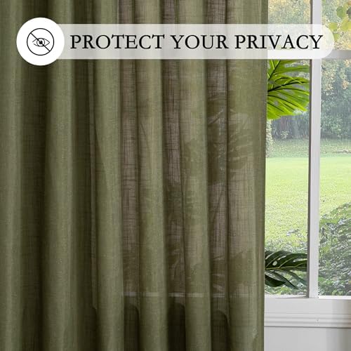 MYSKY HOME Extra Long Sheer Curtains Farmhouse, Sliding Door Curtain - Image 6