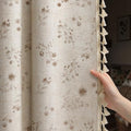 Boho Floral 100% Blackout Curtains 84 Inch 2 Panels Beige by Unknown