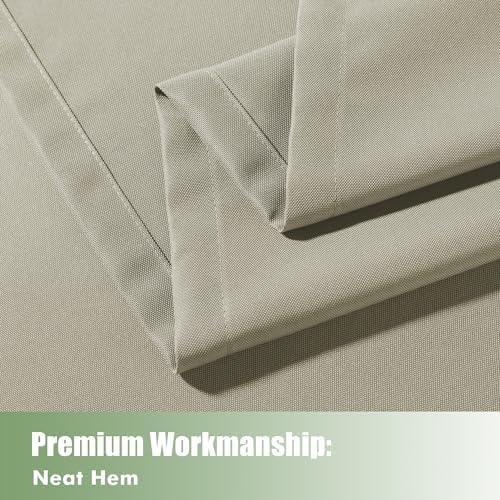 HolidayIdeas Outdoor Curtains for Patio Waterproof 6 Pcs 54x84 Inch Taupe - Image 5