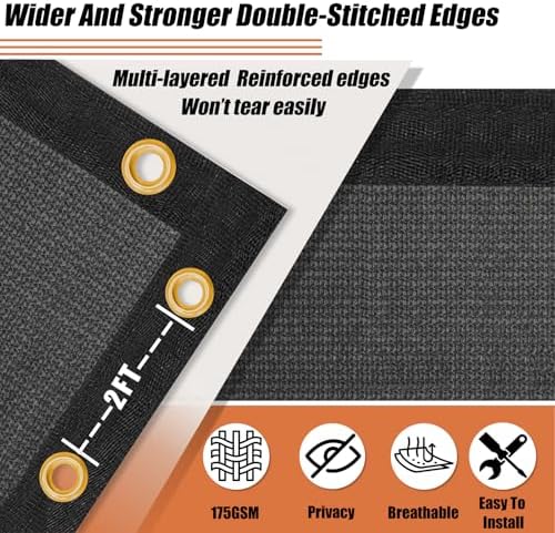 KANAGAWA 4ft x 50ft Privacy Screen Fence, 90% Blockage Heavy Duty 175 GSM - Image 2