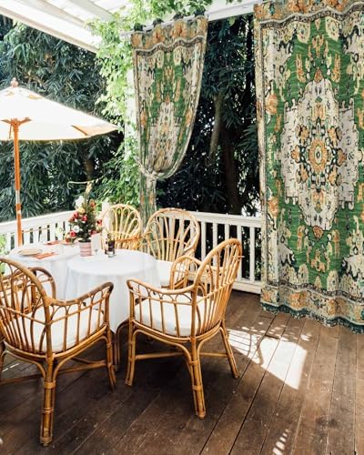 Ombre Green Boho Outdoor Curtains - Image 5