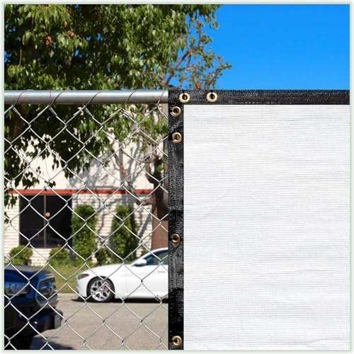 Colour Tree 6' x 116' White Fence Privacy Screen, 90% Blockage Windscreen - Image 3