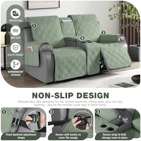 TAOCOCO Waterproof Loveseat Recliner Cover - Image 5