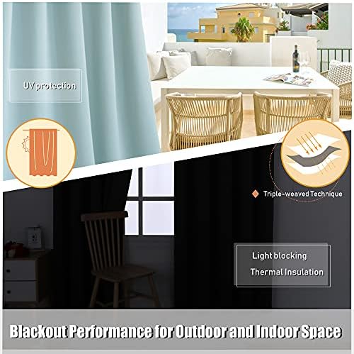 BONZER Waterproof Outdoor Patio Curtains Thermal Insulated - Image 5