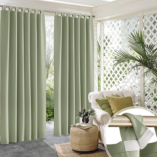 RYB HOME Blackout Outdoor Curtains 2 Panels - Image 2