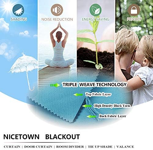 NICETOWN Outdoor Curtain for Patio/Balcony, Thermal Insulated Weight Heavy - Image 4
