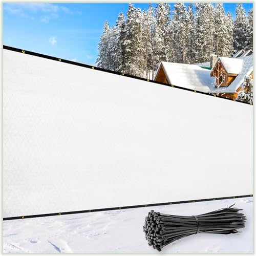 Colour Tree 6' x 178' White Fence Privacy Screen, 90% Blockage Windscreen by ColourTree