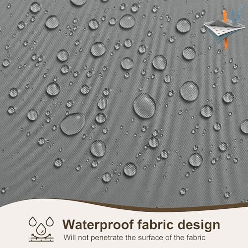 Outdoor Curtains for Patio Waterproof Rod Pocket 6 Pcs 54x120 Inch Grey - Image 5