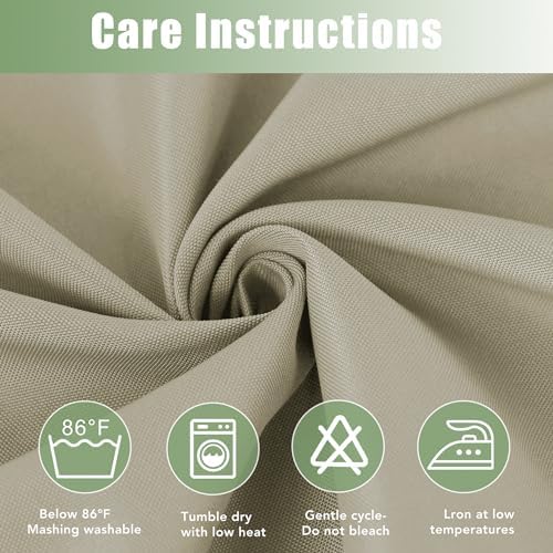HolidayIdeas Outdoor Curtains for Patio Waterproof 6 Pcs 54x95 Inch Taupe - Image 6