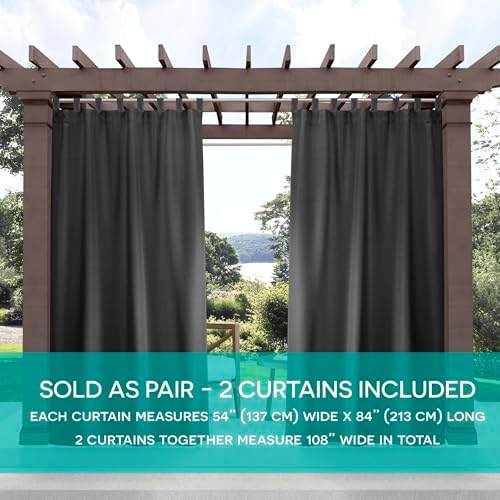 Exclusive Home Cabana Solid Indoor/Outdoor Light Filtering Hook-and-Loop Tab - Image 6