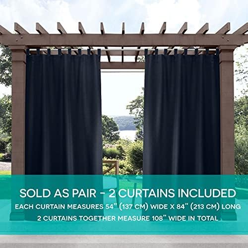Exclusive Home Cabana Solid Indoor/Outdoor Light Filtering Hook-and-Loop Tab - Image 2