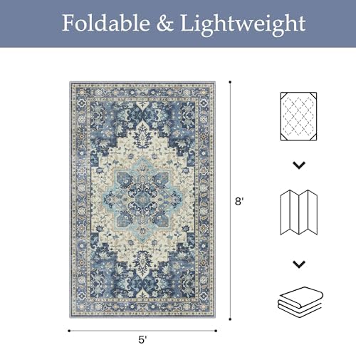 GENIMO 5x8 Outdoor Rug, Washable - Image 2