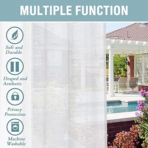 H.VERSAILTEX Outdoor Linen Sheer Curtains - Image 6