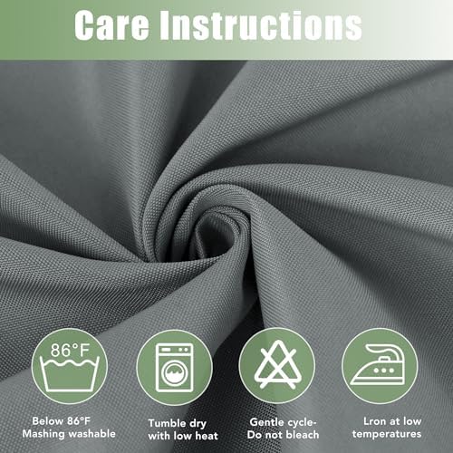 HolidayIdeas Outdoor Curtains for Patio Waterproof 6 Pcs 54x95 Inch Grey - Image 6