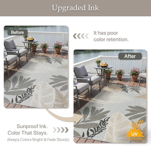GENIMO 6x9 Outdoor Rug, Washable - Image 5