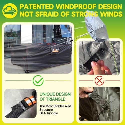 Enzeno Patio Furniture Cover Outdoor Waterproof 75"L x 55"W x 35"H - Image 5