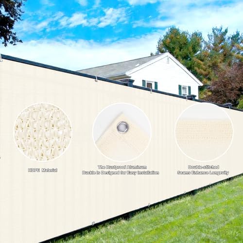 COOLBOYS Customized 3'x45' Butter Cream Balcony Privacy Screen Fence Cover - Image 3