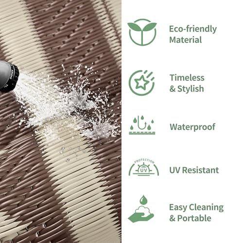 GENIMO Outdoor Rug, Waterproof Plastic Rugs - Image 6