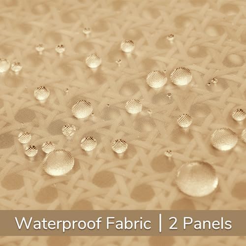 Outdoor Sheer Curtains for Patio Waterproof, 2 Panels Rod Pocket Indoor/Outdoor - Image 5