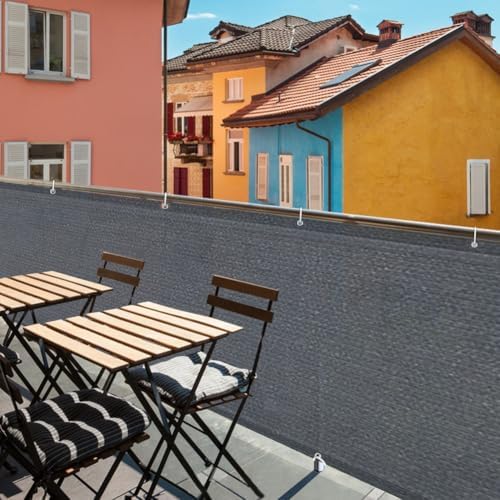 iCover 3x10ft Balcony Privacy Screen Fence, UV-Resistant Railing Fencing Cover - Image 6