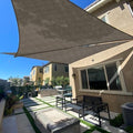 SUNLAX Sun Shade Sail 15'x15'x15' Brown Triangle Shade Cover Custom Size by SUNLAX