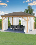 Outdoor Curtains for Patio Waterproof Rod Pocket 6 Pcs 54x95 Inch White by HolidayIdeas