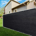 8' x 197' Black Fence Privacy Screen, 90% Blockage Fabric Windscreen Cover by ShadeMart