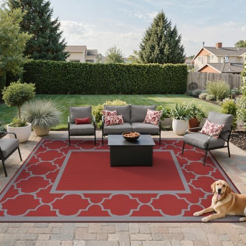 GENIMO Outdoor Rug, Waterproof Plastic Rugs - Image 2