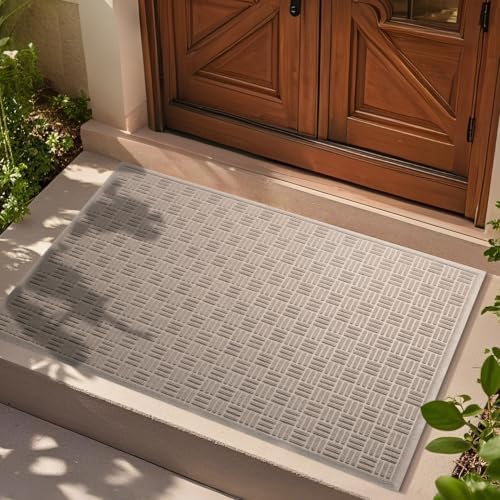 Mibao Front Door Mat Outside Entrance, Heavy Duty Welcome Mat, Stain and Fade by Mibao