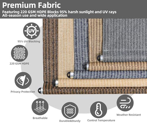 Outdoor Roller Shades for Patio 72"Wx96"H, Patio Shade Roll Up Outdoor Blind - Image 2