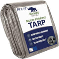 RUGGED RHINO Heavy Duty Waterproof Tarp Reinforced Corners 1Pk 10x10 Silver by RUGGEDRHINO