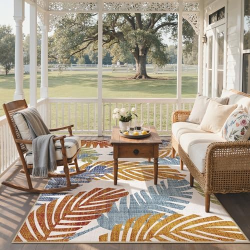 GENIMO 8x10 Outdoor Rug, Washable Quick Dry - Image 6