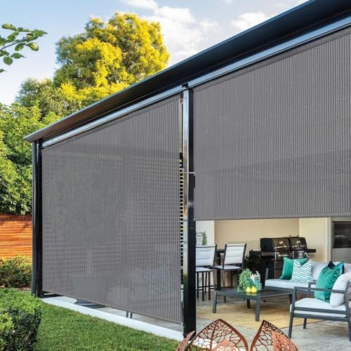 Outdoor Roller Shades for Patio 72"Wx96"H, Patio Shade Roll Up Outdoor Blind - Image 7