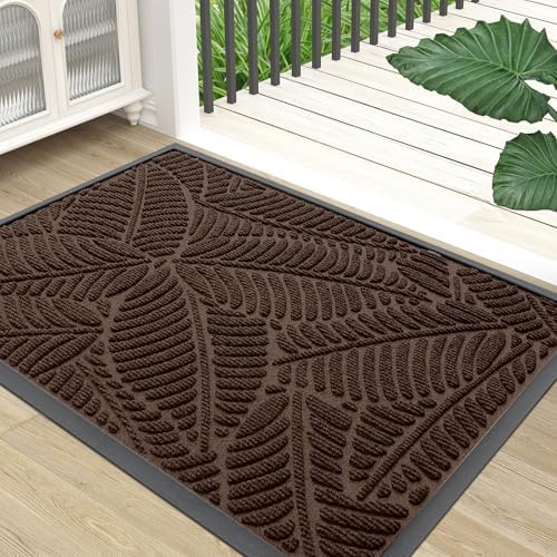 Colorxy Waterproof Front Doormat, Sturdy Natural Rubber Door Mat by Colorxy