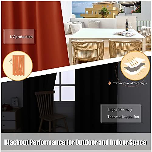 BONZER Waterproof Outdoor Patio Curtains Thermal Insulated - Image 5