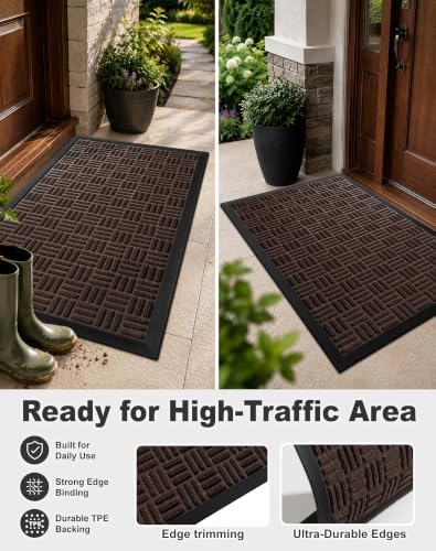 Mibao Front Door Mat Outdoor Entrance, 29.5" x 17" Heavy Duty Welcome Mat - Image 6