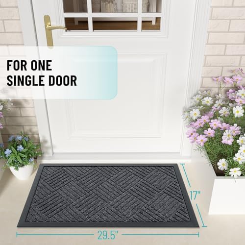 OLANLY Front Door Mat Outside Entrance, Waterproof Heavy-Duty Doormat - Image 2