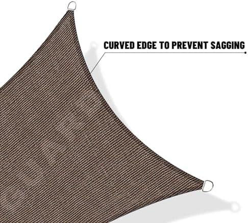 SUNNY GUARD Custom Size 4'x10' Brown Sun Shade Sail Rectangle UV Block Shade - Image 7