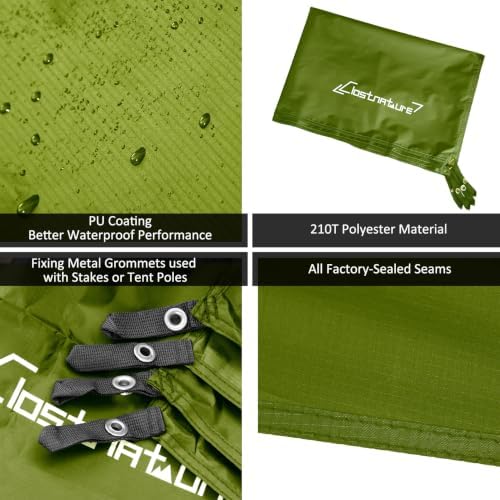 Clostnature Heavy Duty Tent Footprint Floor Saver, Camping Tarp - Image 2